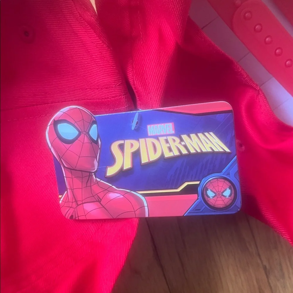 NWT Two Marvel Spider-Man Kids Cap - Red and Black One Size Fits Most